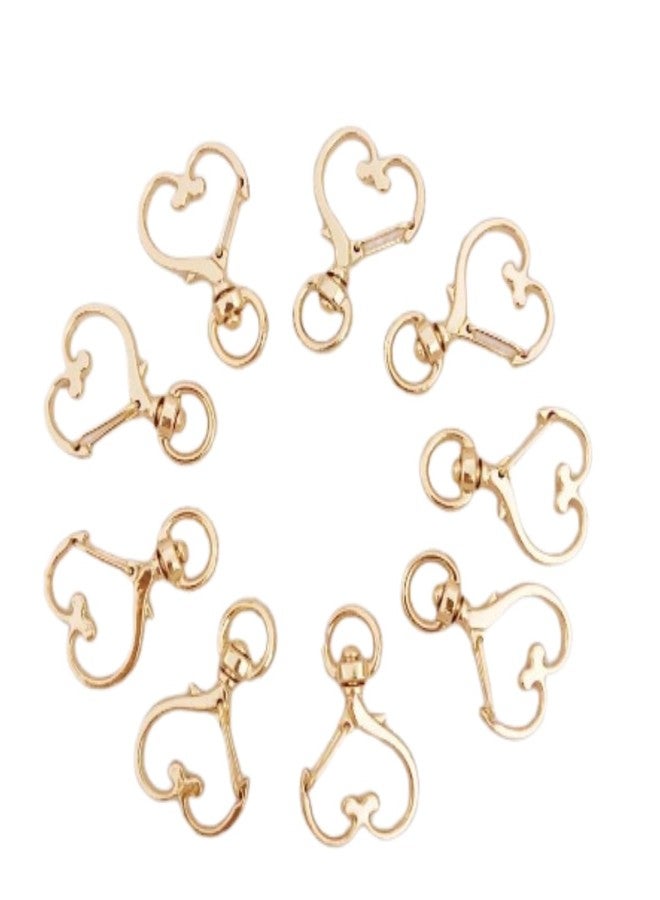 Snoogg Heart Shape Metal Keychain Keyring 360 Degrees Swivel Lobster Clasp Snap Hook for Making Key Ring Pendant, Bags Pendant and Other Accessories (20) - Image 5